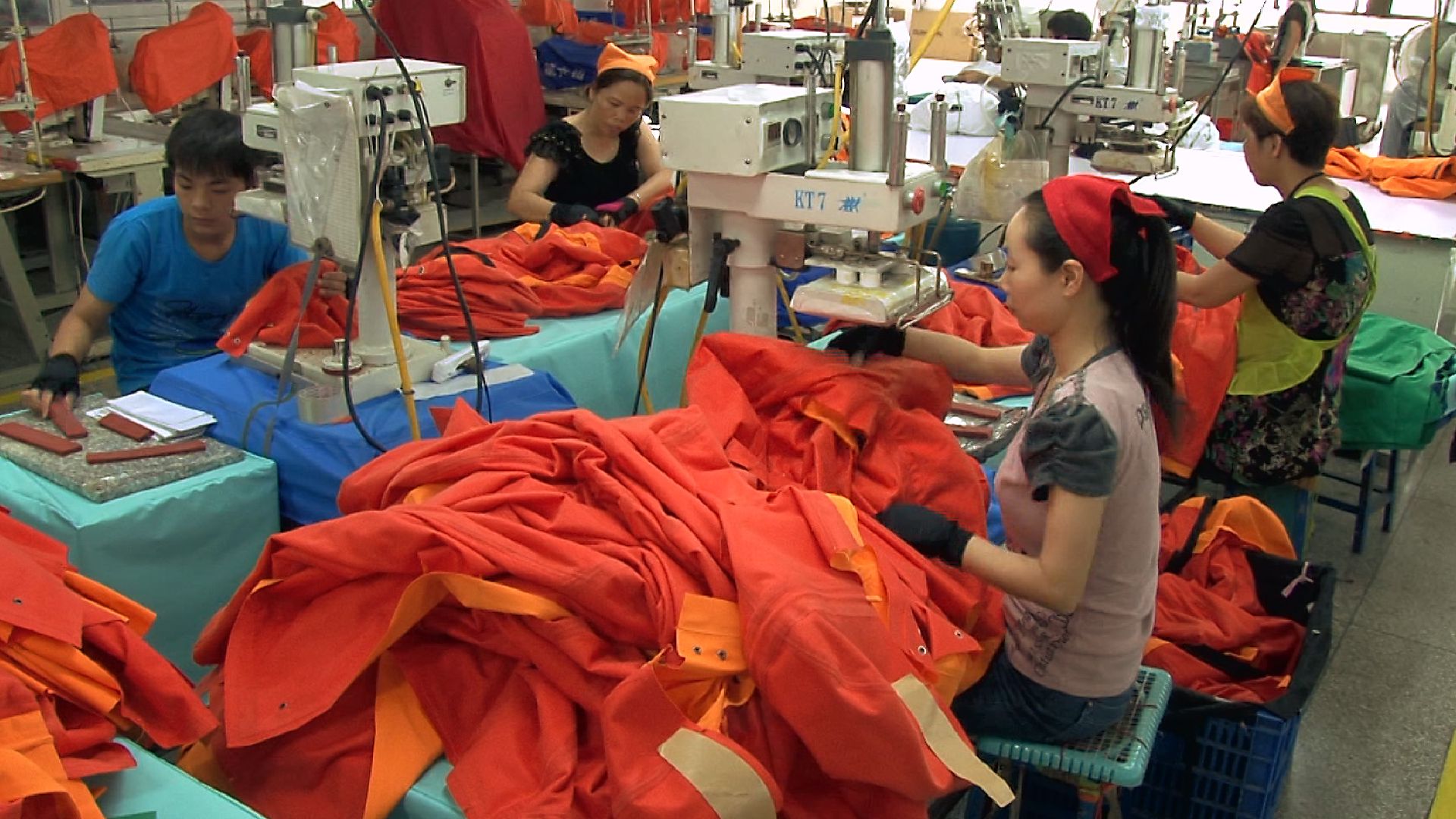 Bekleidungs-Produktion in Asien